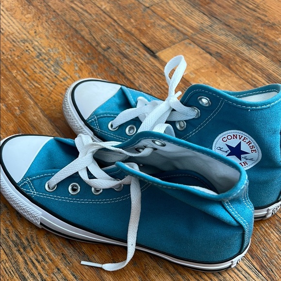 Converse All Star Teal High Tops - Picture 4 of 6